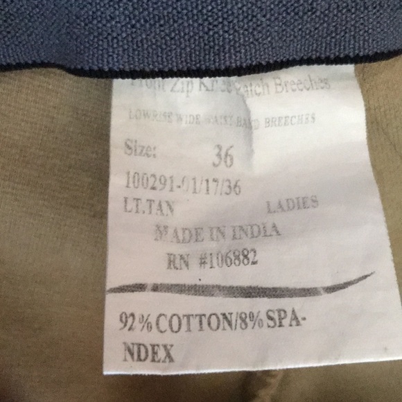 Tuffrider - Riding Breeches - Tan (size 36) with front pocket - Picture 5 of 5